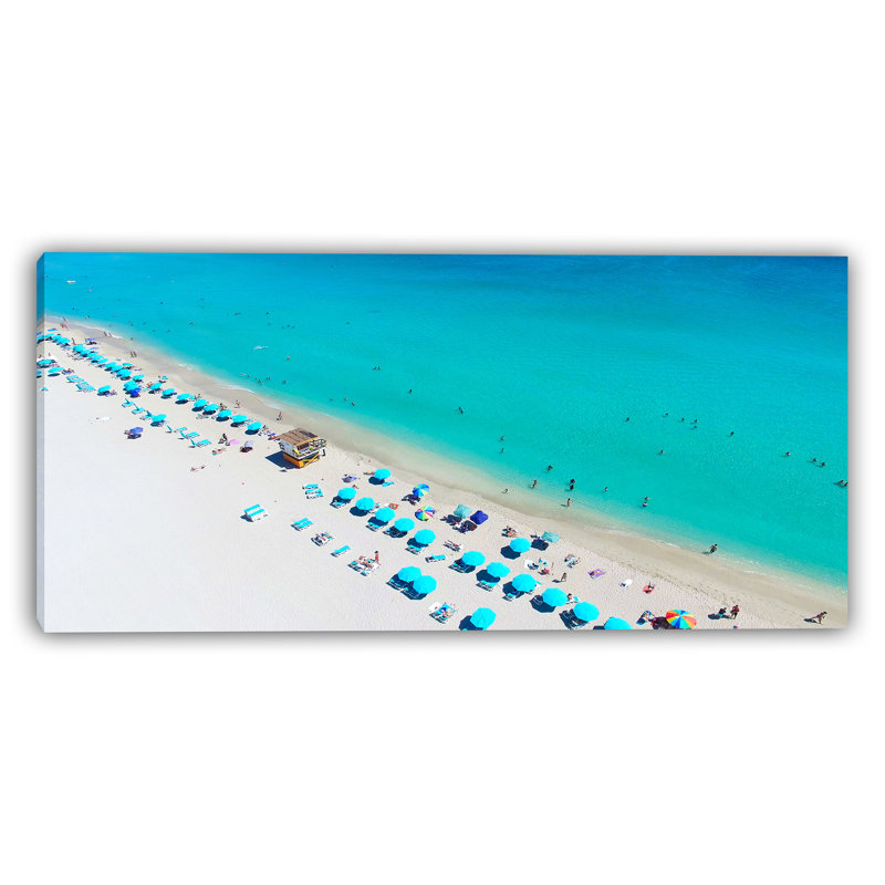 «Vibrant Beach Bliss», art sur toile, H 20 po x l 40 po