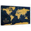 Carte du monde personnalisée avec punaise - or-639123868-638043450