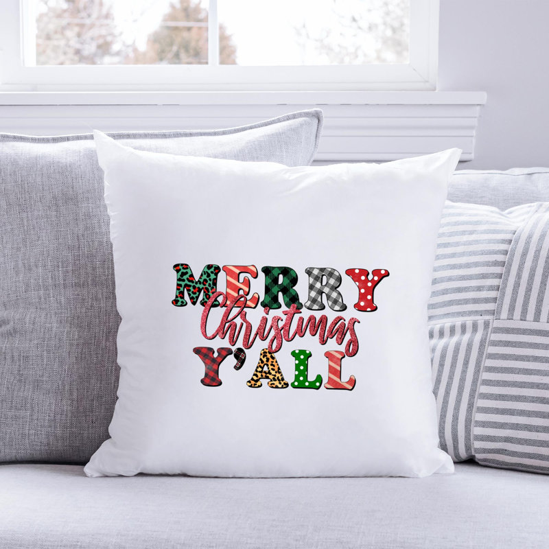 Christmas-06 Reversible Throw Pillow, 14" x 14"