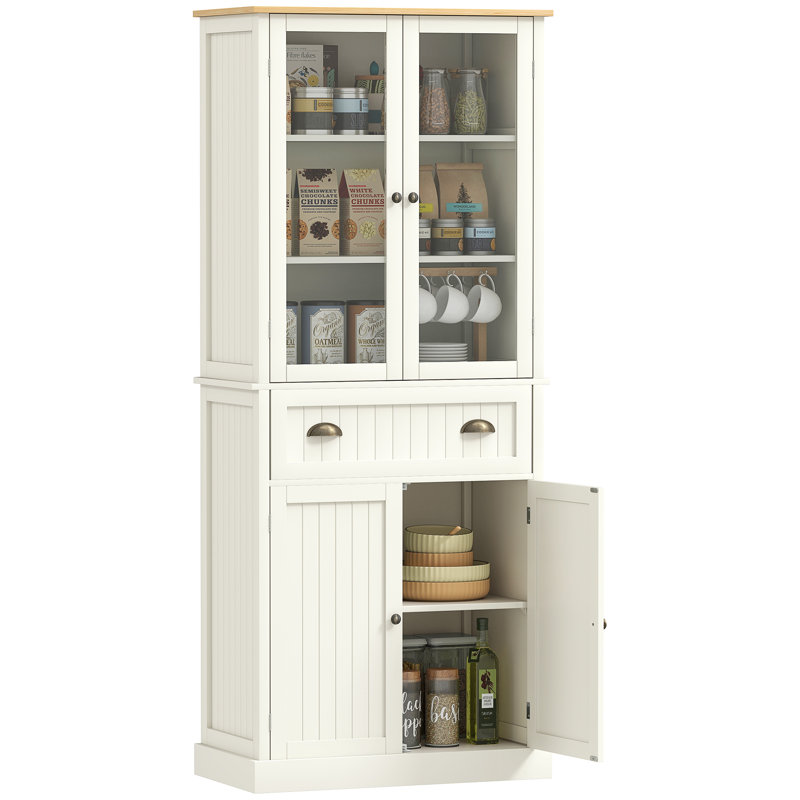 182.5cm Kitchen Pantry, White
