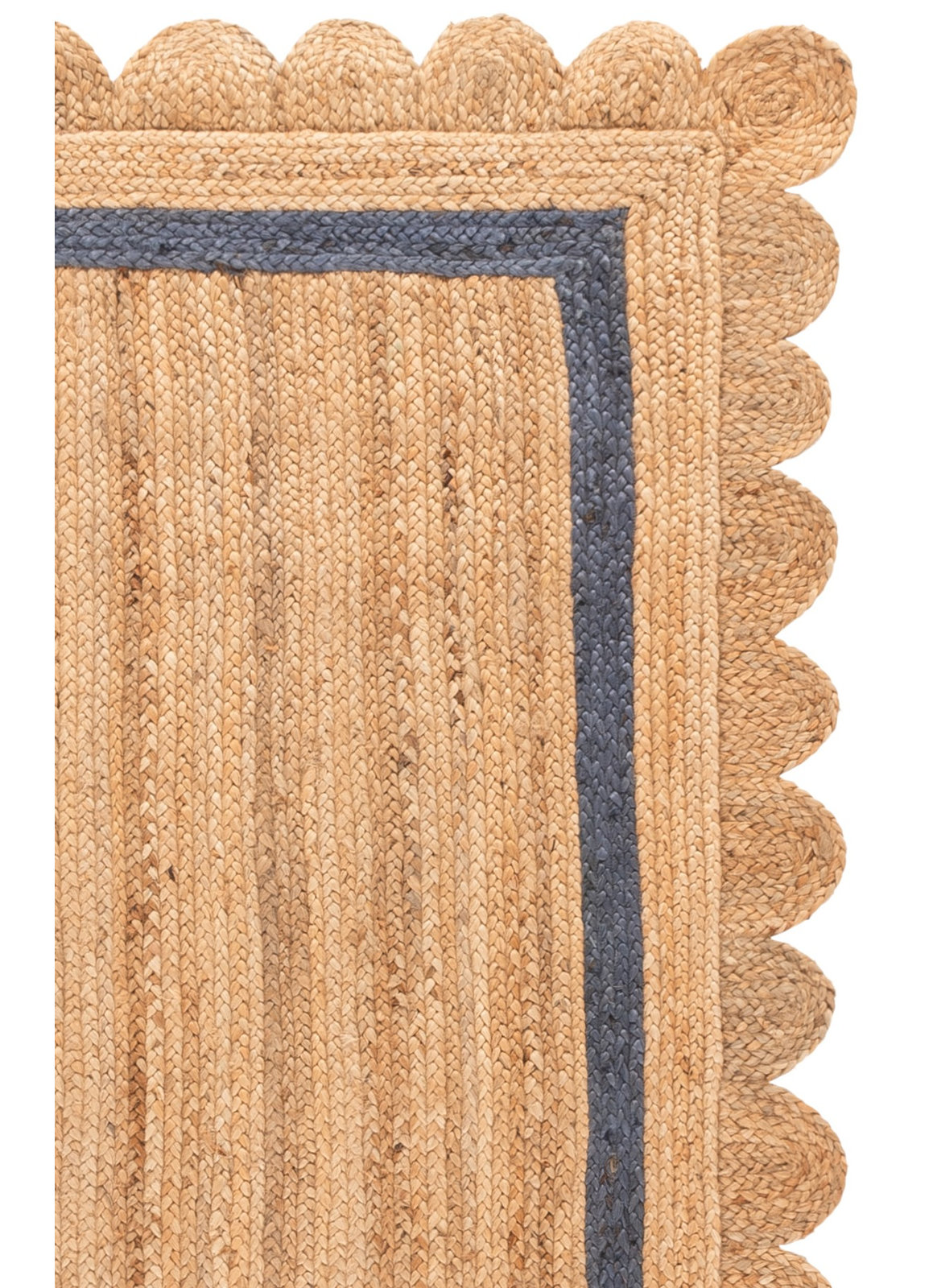 Inaki Hand-Woven Geometric Jute Rug, Square 6'