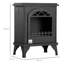 HOMCOM 41cm W Satin Black Ethanol Fire