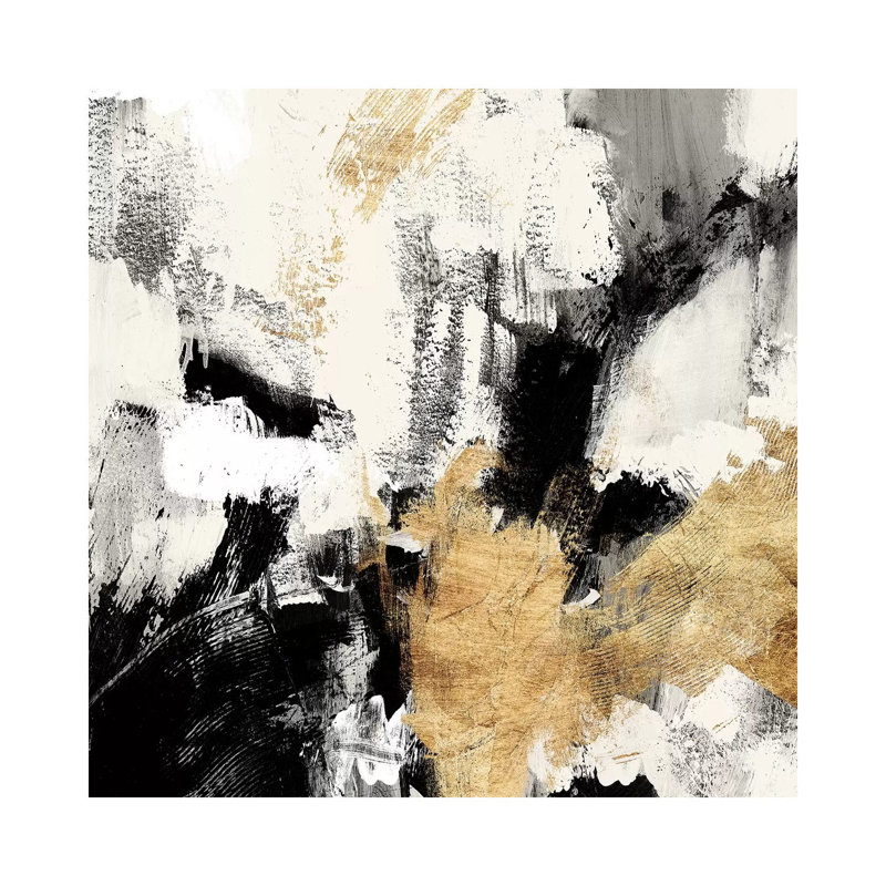 Neutral Gold Collage II by Victoria Borges - Wrapped Canvas Painting, 45.72 cm H x 45.72 cm W x 1.91 cm D