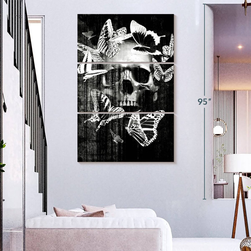 Hitzel Skull Butterfly Crown, 74" H x 48" W