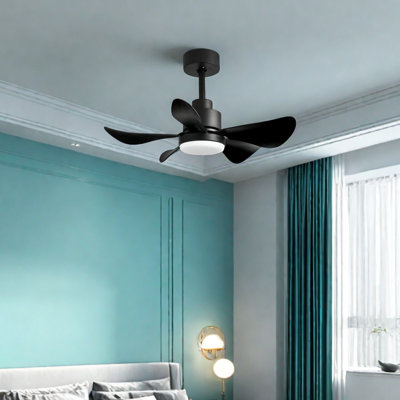 28 in. Indoor Ceiling Fan with Dimmable LED Light and Remote Control for Bedroom,Dining Room