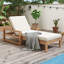 Chaise longue d'extérieur à 5 positions avec coussin et dossier réglable pour la piscine ou la cour-1885013217