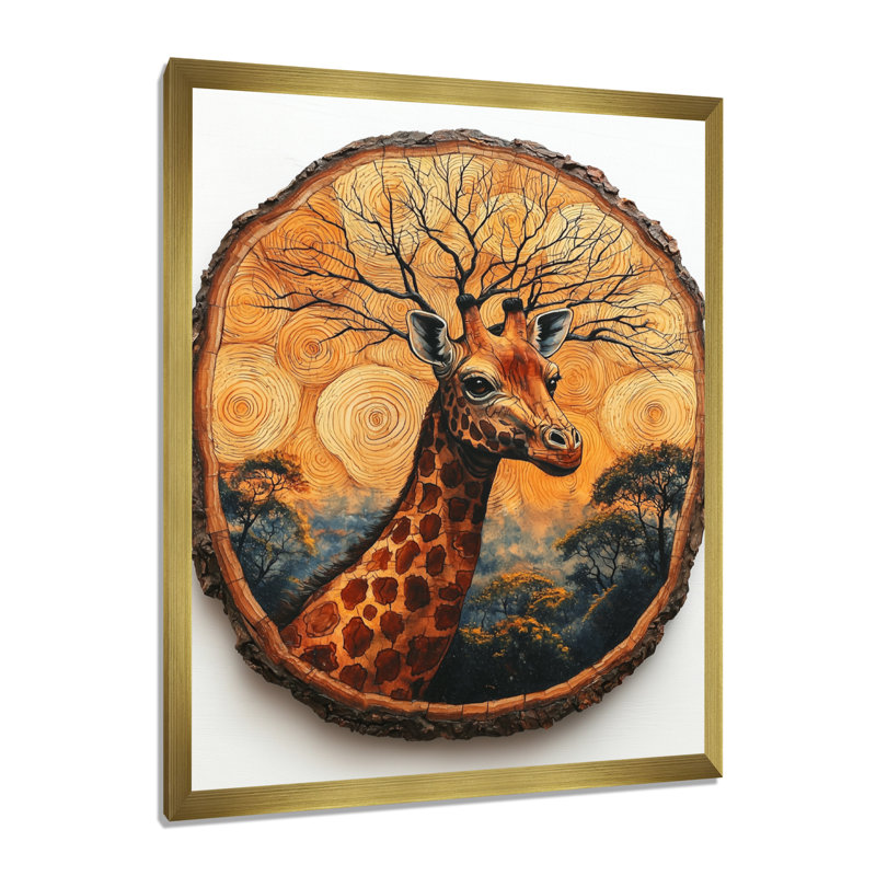 Hunnicutt - animaux, impressions sur toile, H 20 po x l 12 po, Reproduction encadrée d'une seule photo, Doré