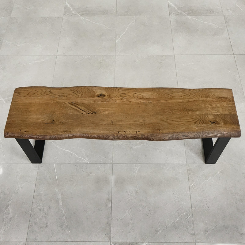 Johnson Solid Wood Bench, Brown Oil, H49 x  W180 x D40cm