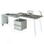 Techni Mobili Rotating Multi-Positional Modern Desk With 2 Drawers And Customizable Layout For Versatile Workspace