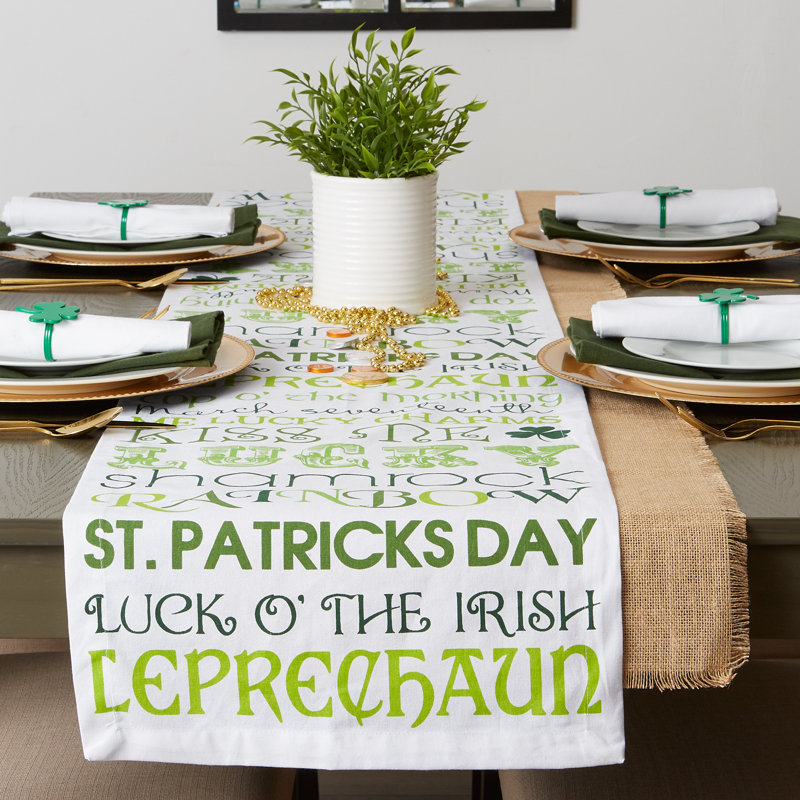 Poche St. Patrick's Day Printed Table Runner