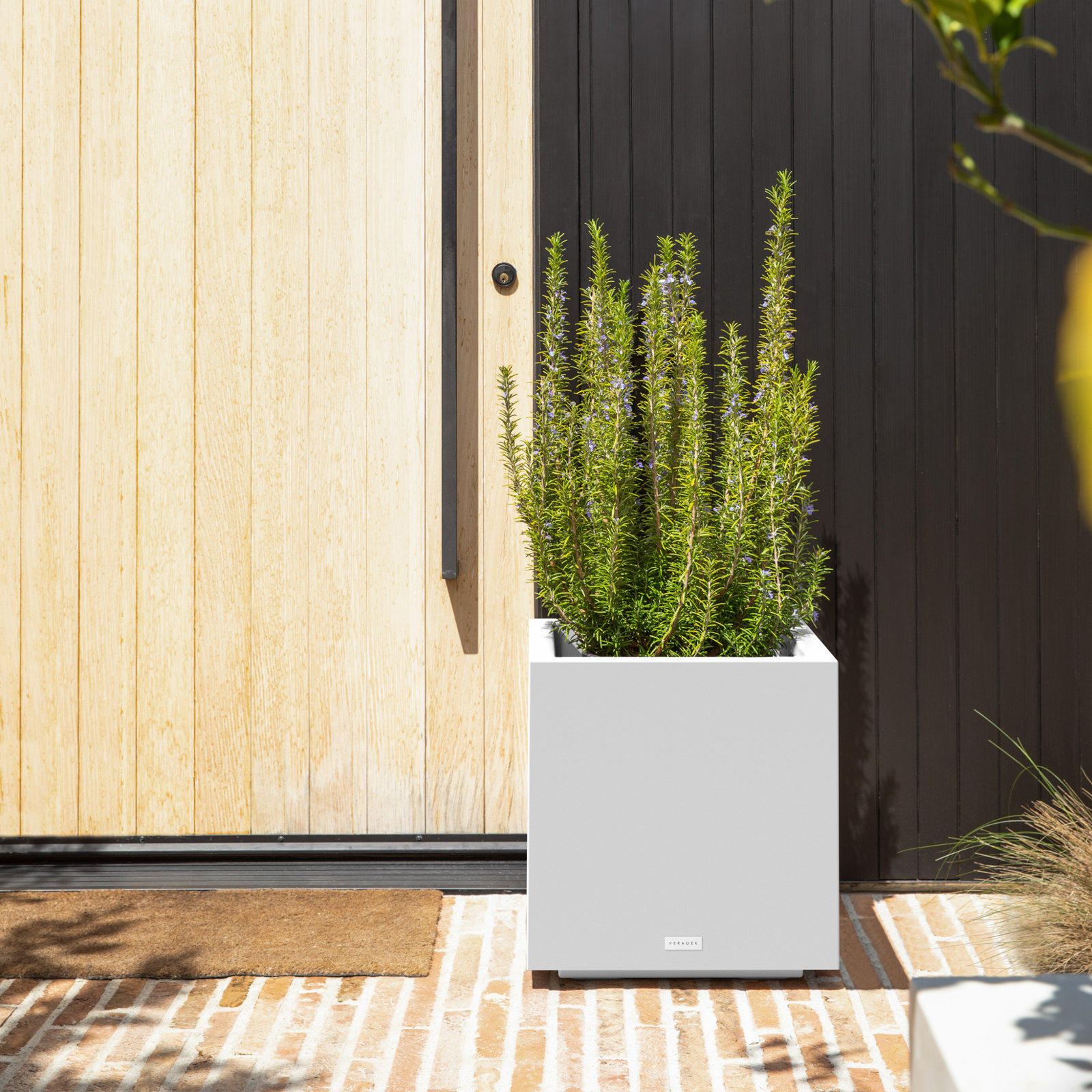 21" Planter Box, 18.25" H x 17" W x 17" D, White