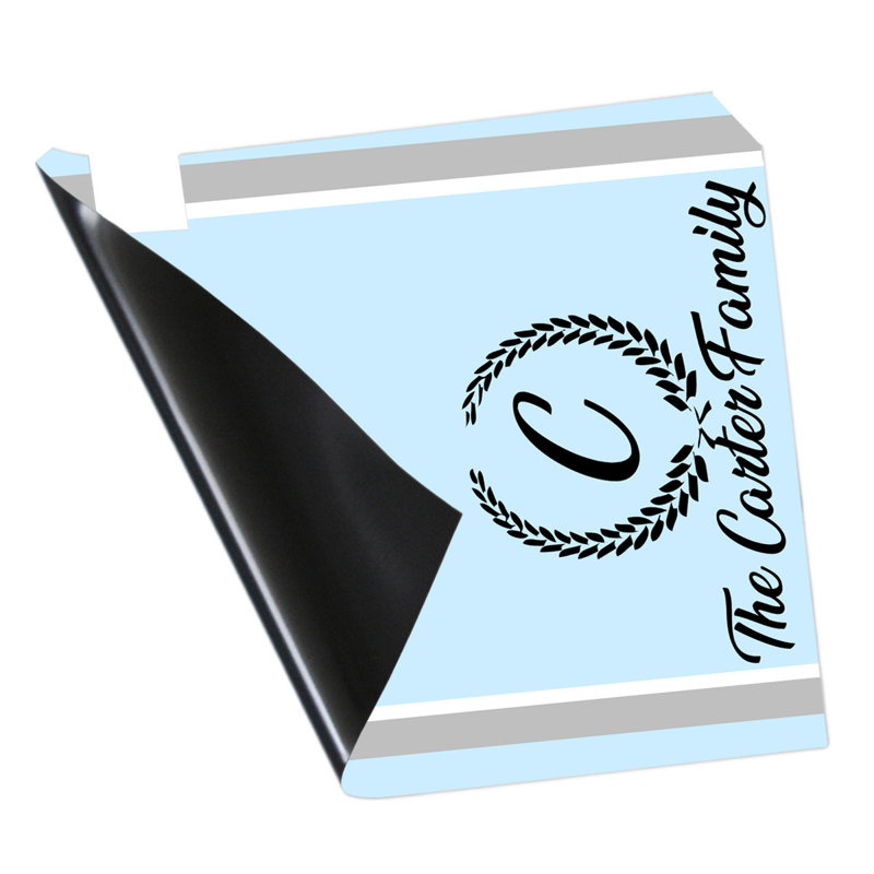 Housse de boîte aux lettres personnalisée monogramme, Oui, Bleu