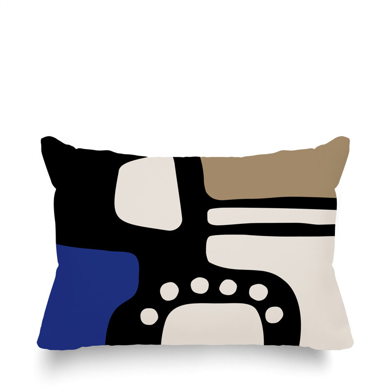 Coussin lombaire réversible intérieur / extérieur Sofi Minimalist, H 14 po x l 20 po, Marine