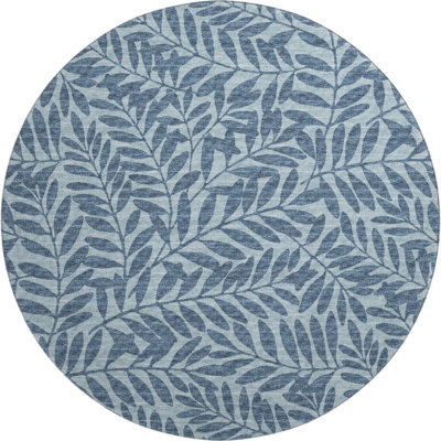 Premium Machine Washable Harsukhman AMF111 Blue Rug