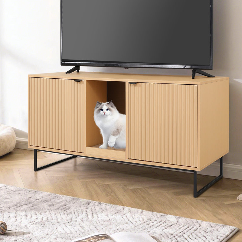 Enceinte de litière pour chat avec bloc-notes pour chat