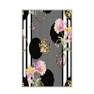Non-Slip Hall Carpet, 3.3 x 9.8 ft, 100% Polyester, 0.4 in Pile Height, Antibacterial & Machine Washable | 3D Digital Print, Durable Woven Design, Perfect for Home & Office, Easy Care & Maintenance