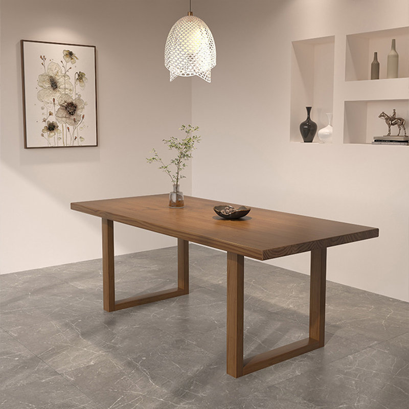 Brown Rectangular Solid Dining Table For Dining Room/Kitchen, 29.53”H x 78.74”L x 31.5”W