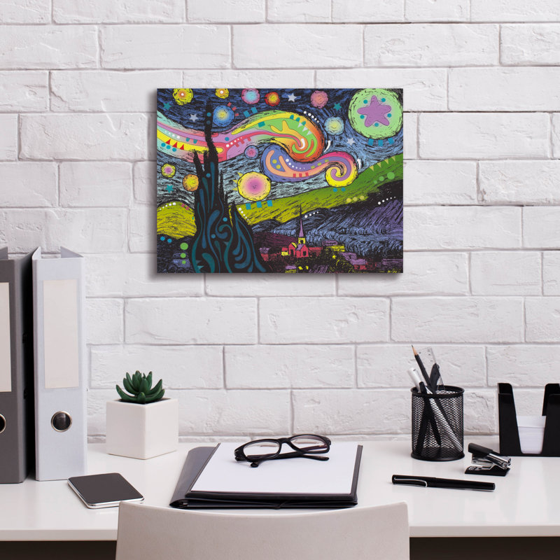 «Starry Night 2» par Dean Russo Studios, art mural sur toile, H 12 po x l 16 po x P 0,75 po