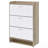 3-Tier Engineered Wood Shoe Storage Cabinet-1422997319