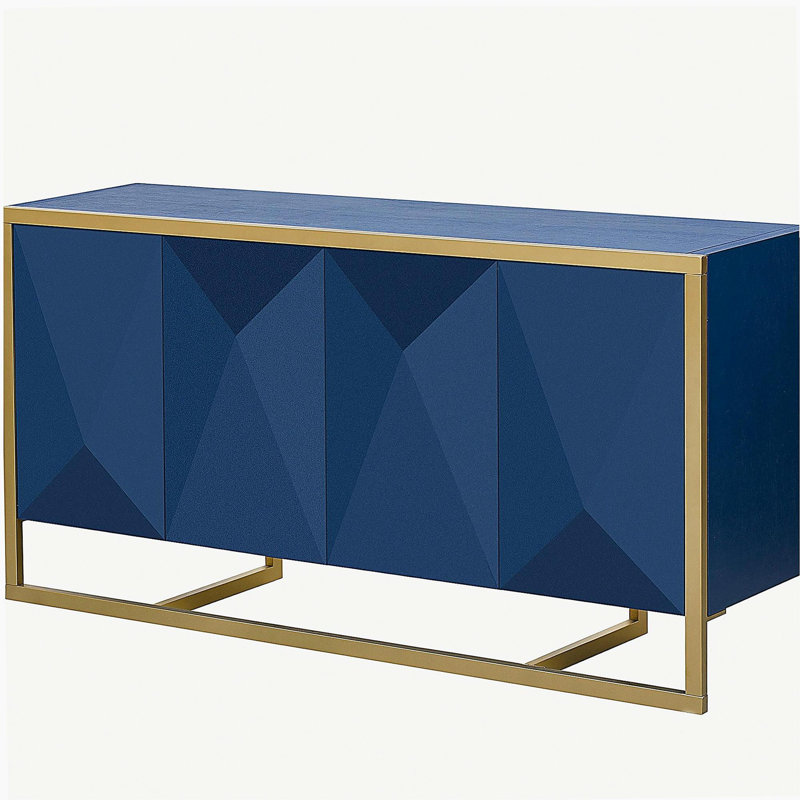 Buffet moderne en placage d'acajou avec pieds en métal uniques, convenant à un bureau, un vestibule, un couloir, un salon, un vestibule
