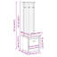 Hallway Cabinet With Hooks BODO 50X40x157 Cm-1649788460