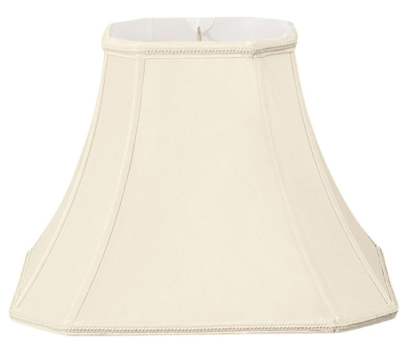 Abat-jour cloche en soie / shantung (araignée), Coquille d'oeuf, H 11 po x l 14 po x P 14 po