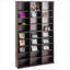 Armoire de rangement à 9 couches pour café foncé, tablette compacte réglable en panneau de particules pour collections multimédia