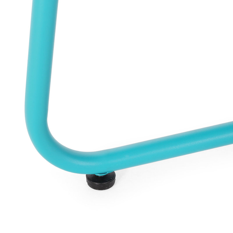 Table d'appoint 18 po en acier bleu sarcelle avec constance, Sarcelle