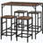 5-Piece Space-Saving Bar Table and Stools Set