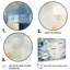 Carrés cubiques bleus apaisants - ensemble d'art mural abstrait-816044812-816044814