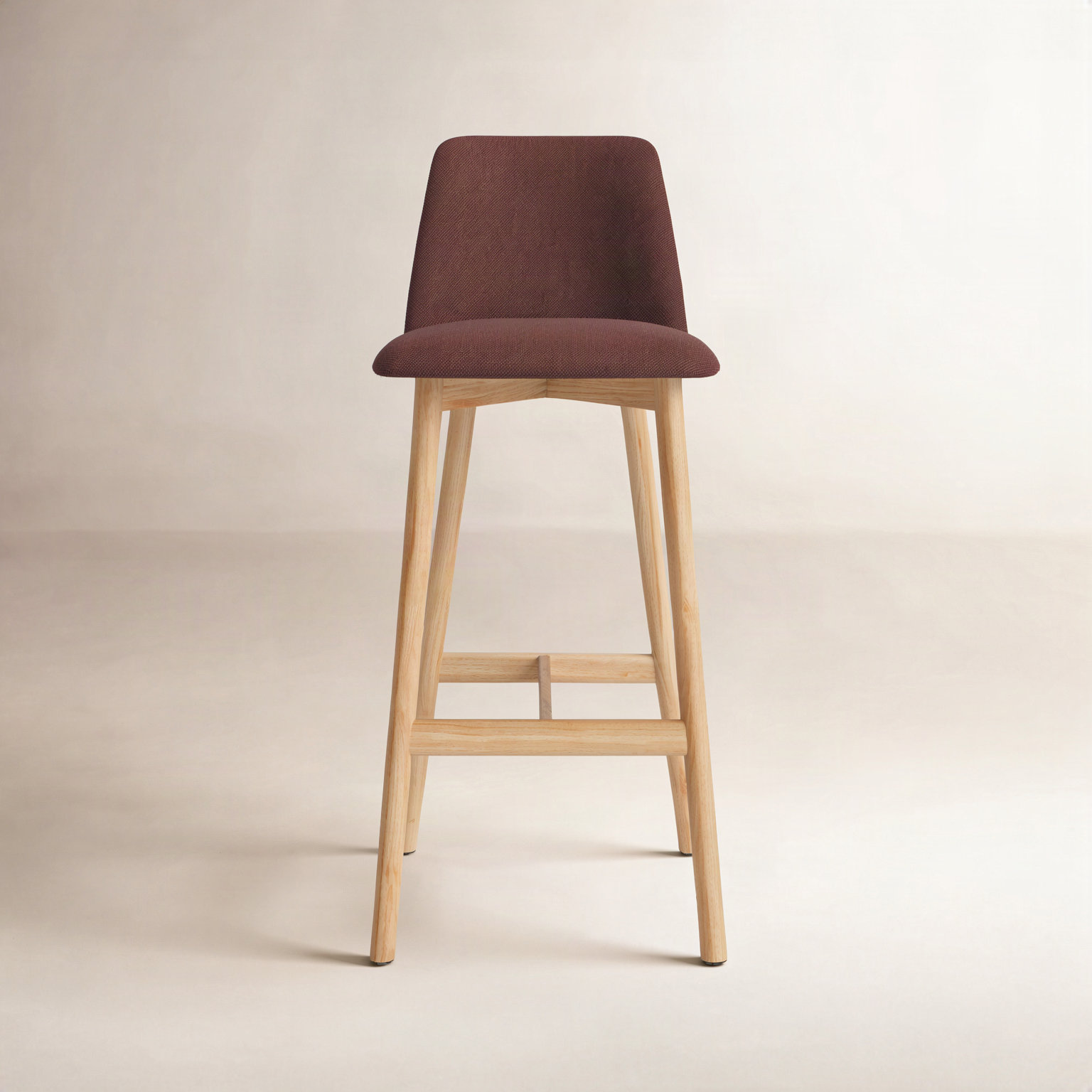 Chip Bar and Counter Stool, Camp Tomato, White Oak, Bar Stool (40" Seat Height)