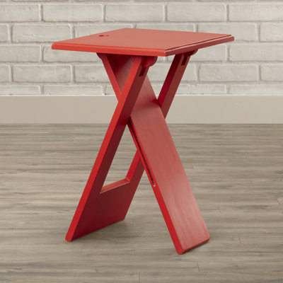 Mcallister Solid Wood Cross Legs End Table