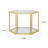 Glass Top Coffee Table With Gold Frame