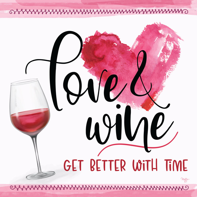 Love & Wine, 36" H x 36" W