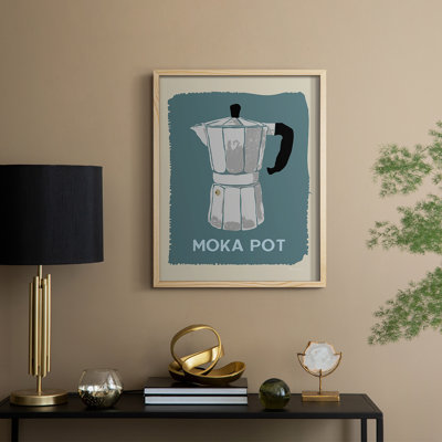 «Modern Coffee II», reproduction encadrée - bois massif