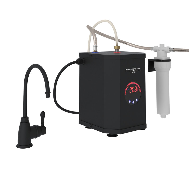 San Julio® Hot Water Dispenser, Matte Black, With Tank and Filter Kit