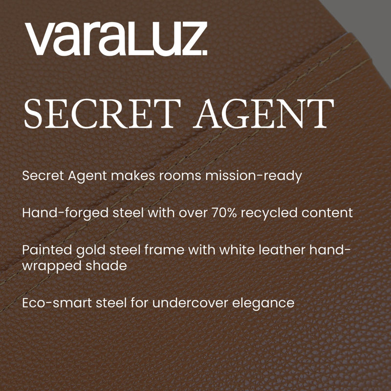 Secret Agent 2-Light Wall Sconce, Painted Gold, Black