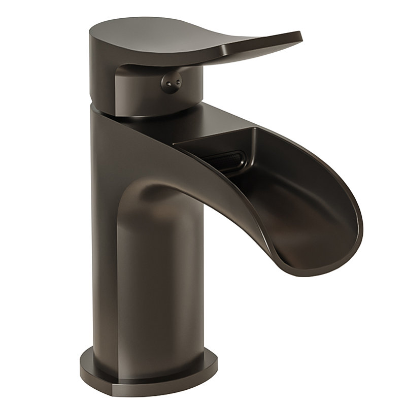 Single-handle Bathroom Faucet with Drain Assembly, Matte Black