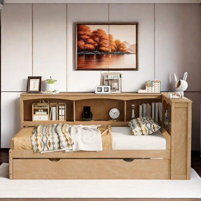 Modern Daybed With Trundle, Storage Cabinets And Usb Ports by Latitude Run
