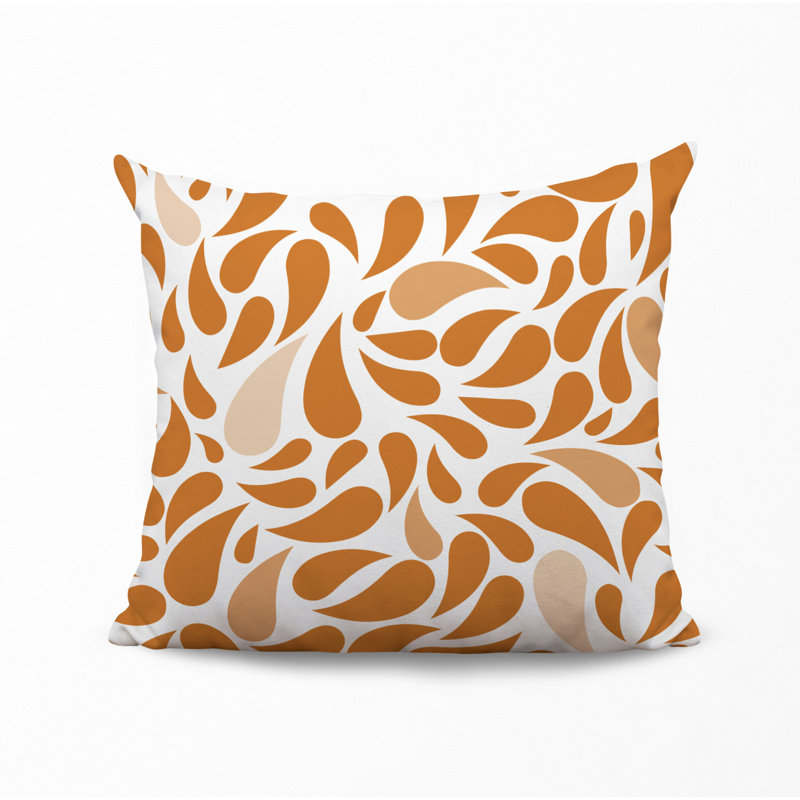 Housse et insert de coussin décoratif en polyester, L 15 po x H 15 po, Orange