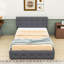 Grand lit plateforme tapissier avec rangement et lit gigogne simple TG