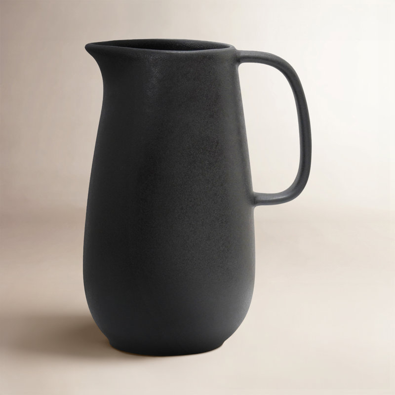 Mesa Ceramics Stoneware Pitcher, Black
