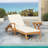 Solid Wood Patio Chaise Lounge