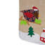 Chaussette de Noël 19 po «Let It Snow» en toile de jute beige et rouge