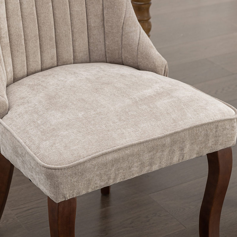 Chaises de salle à manger en rayonne, Beige