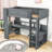 Jermesha Kids Loft Bed with Drawers-835275279