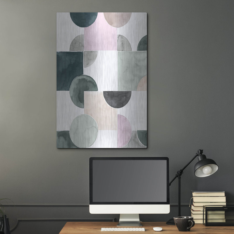 «Mute Mystery IV» par Grace Popp, verre d'art mural en métal, H 36 po x l 24 po
