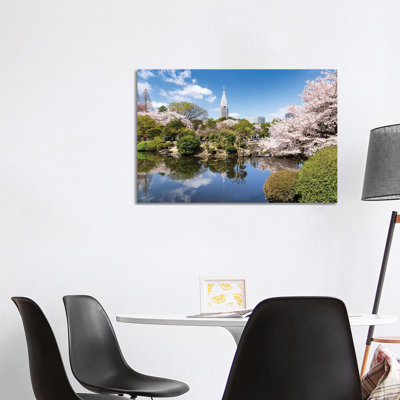 Shinjuku Gyoen In Spring, Tokyo, Japan by Jan Becke - Wrapped Canvas Print