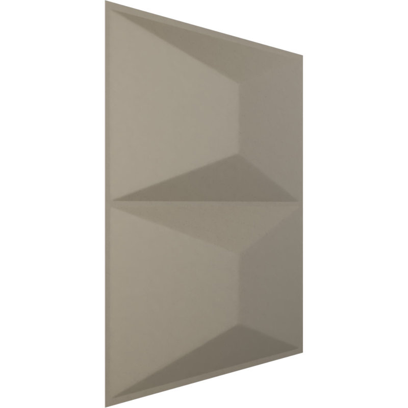 L 11 7/8 po x H 11 7/8 po Panneau mural décoratif 3D EnduraWall Aberdeen, argent métallique métallique (couvre 0,98 pi2)