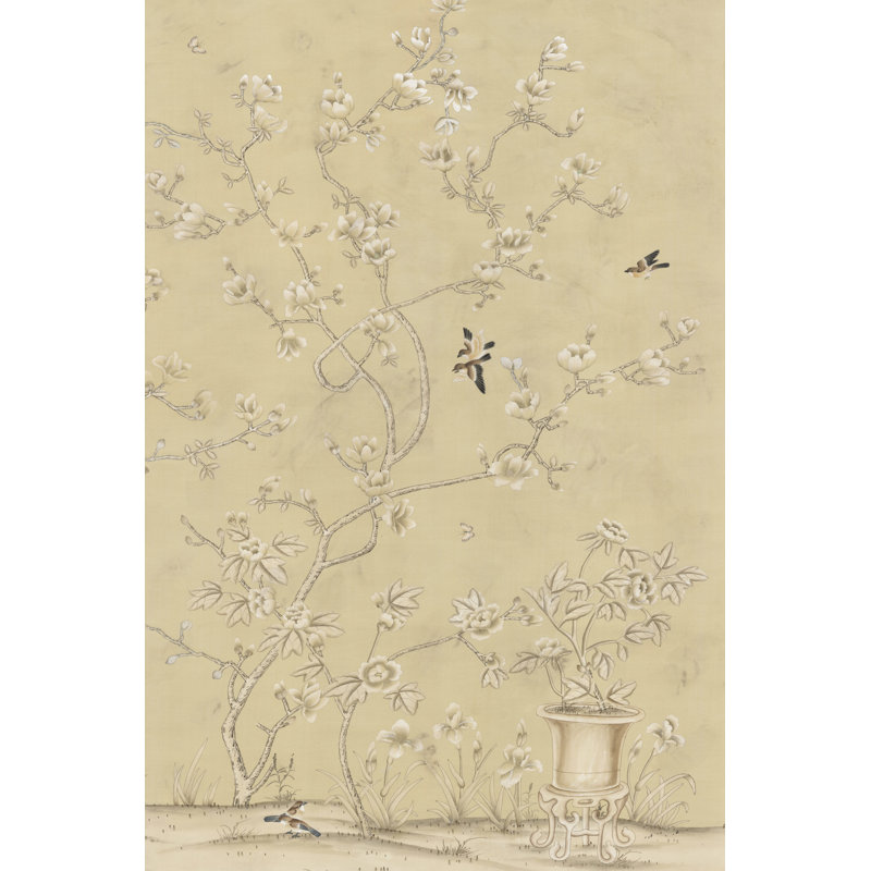 «Chinese Magnolias II» par Paul Montgomery, reproduction d'art sur toile tendue, H 48 po x l 32 po